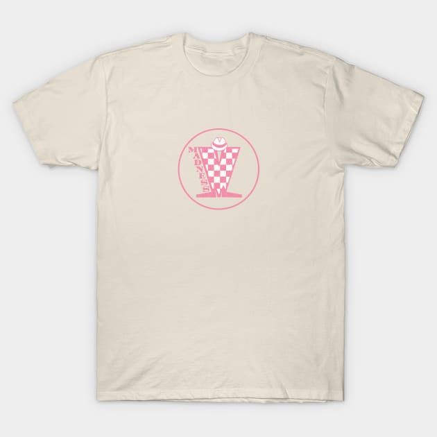 Madness Vintage Plastisol Texture Checkerboard Pink & White T-Shirt by Skate Merch